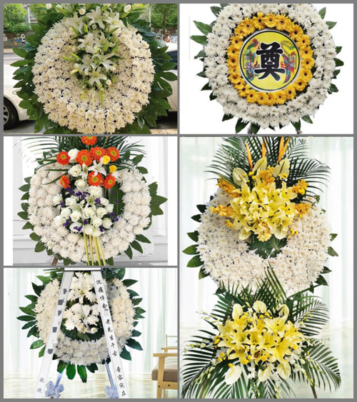 山东青岛平度市旧店镇李家庄村花圈速递